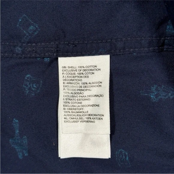 The North Face Blue Shirt with Light Blue Camping Patterns - Picture 6 of 6